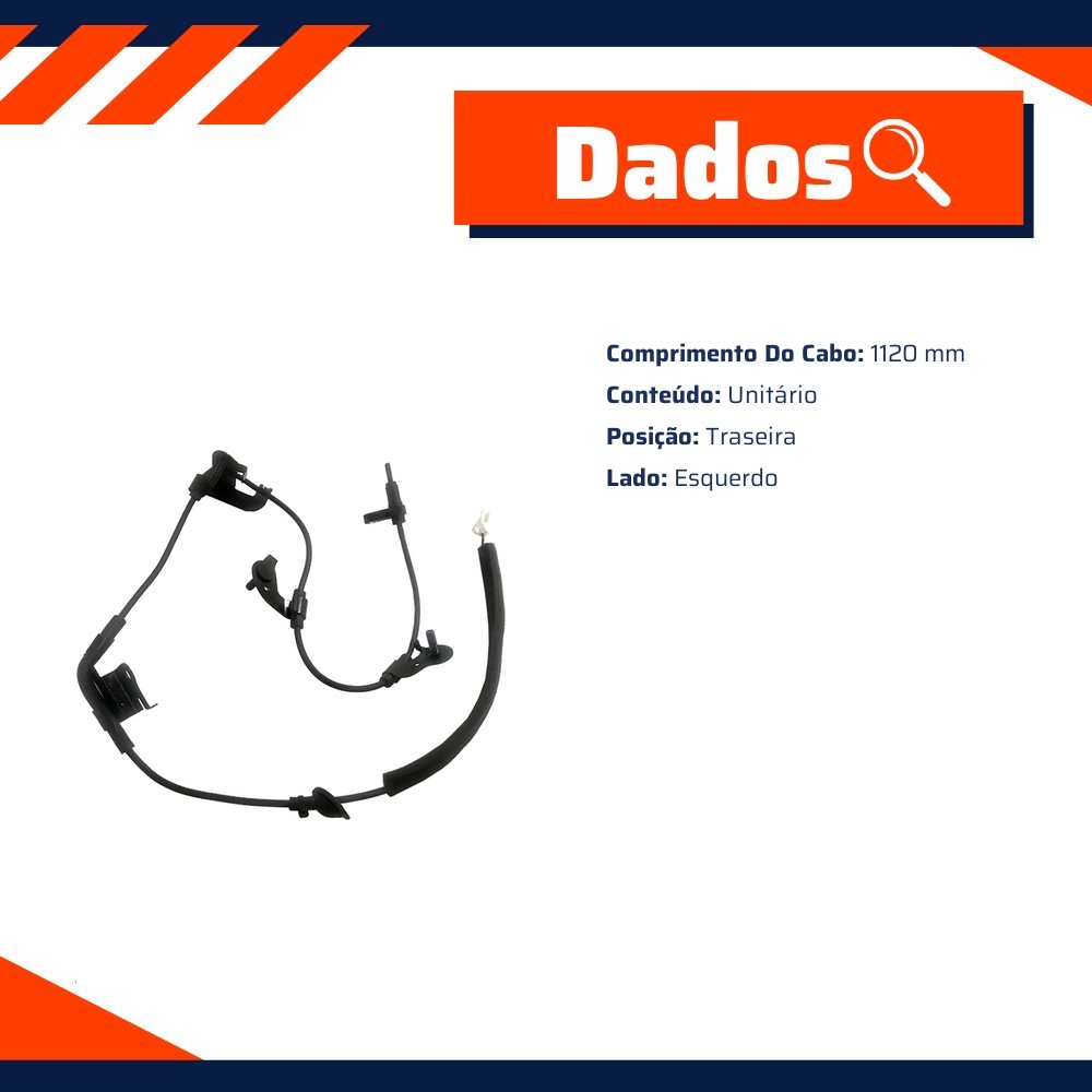 Sensor ABS Traseiro Esquerdo para Toyota RAV4 - Gauss - GS2857