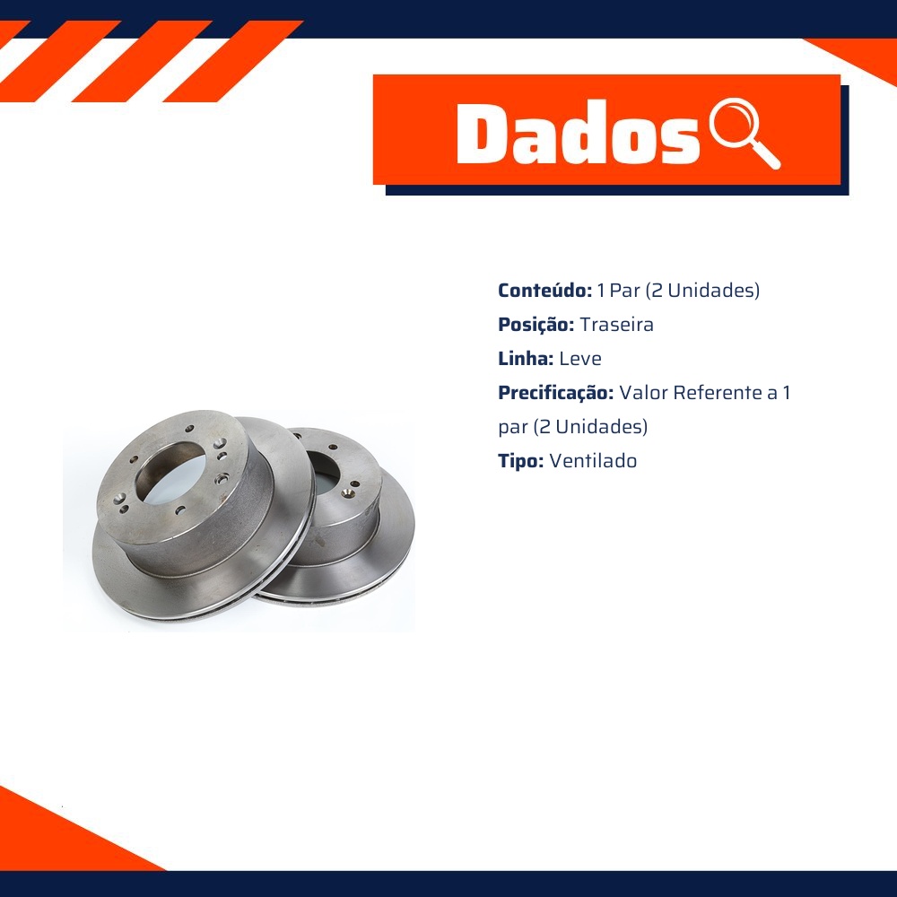 Par Disco de Freio Traseiro para KIA Sorento - TRW - RCDI06170