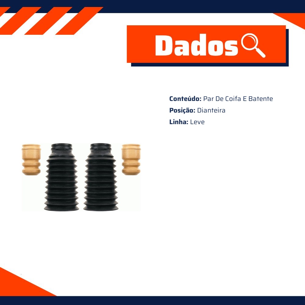 Par de Kit Coifa Batente Reparo Amortecedor - SACHS - 900 123