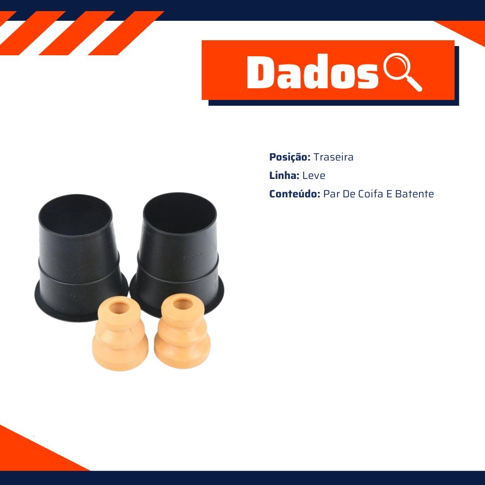 Par de Kit Coifa Batente Reparo Amortecedor - SACHS - 900 142