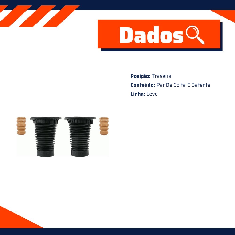 Par de Kit Coifa Batente Reparo Amortecedor para Land Rover Freelander 1 - Sachs - 900 150