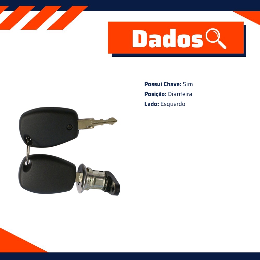 Cilindro da Porta para Renault Logan e Sandero - Universal Automotive - 11459
