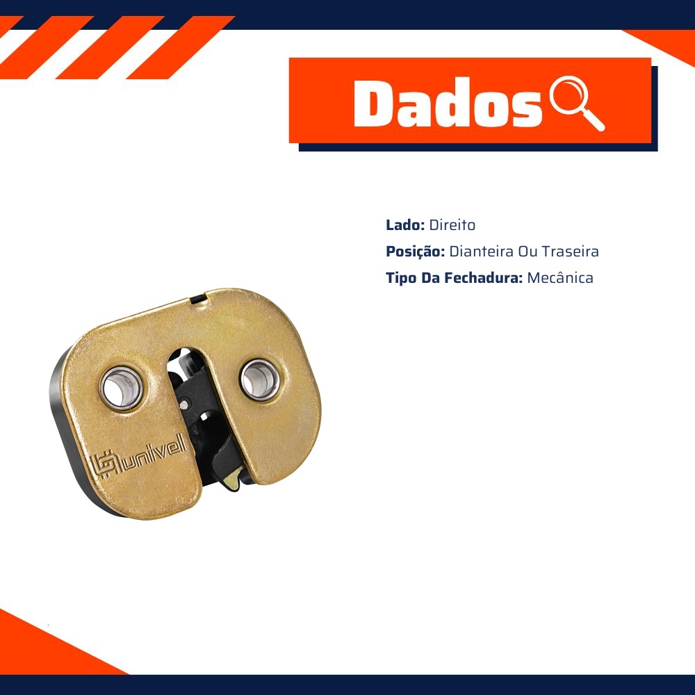 Fechadura da Porta para Fiat Fiorino - Universal Automotive - 60768