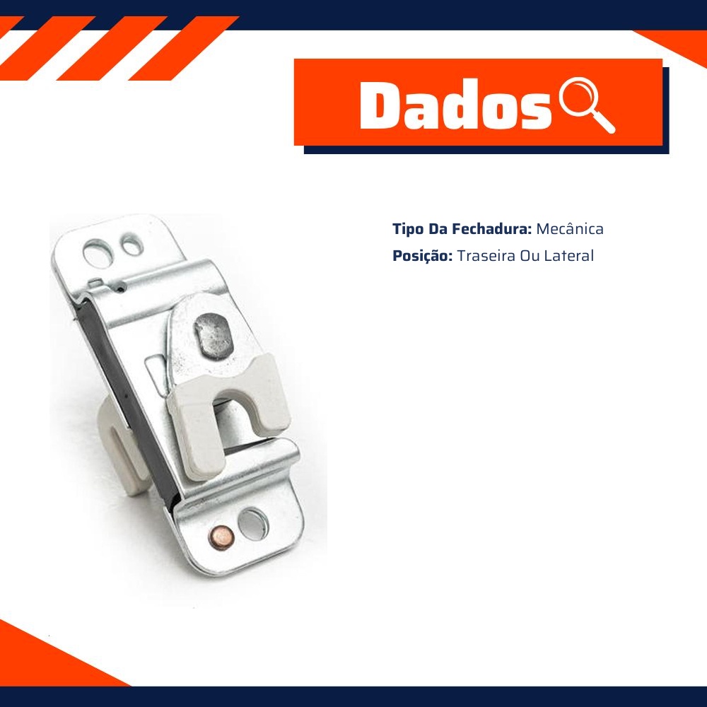 Fechadura da Porta Lateral Corrediça para Fiat Ducato e Peugeot Boxer - Universal Automotive - 16201