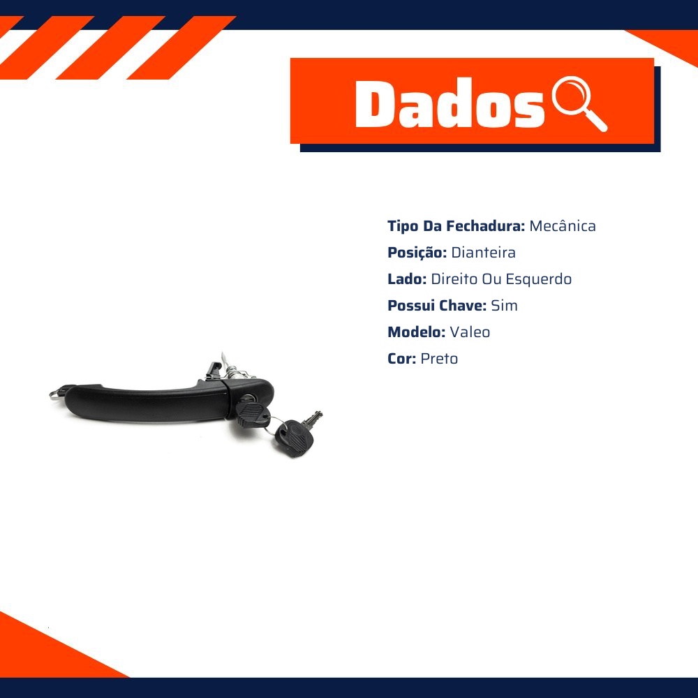 Maçaneta Externa da Porta para Volkswagen Gol - Universal Automotive - 21750