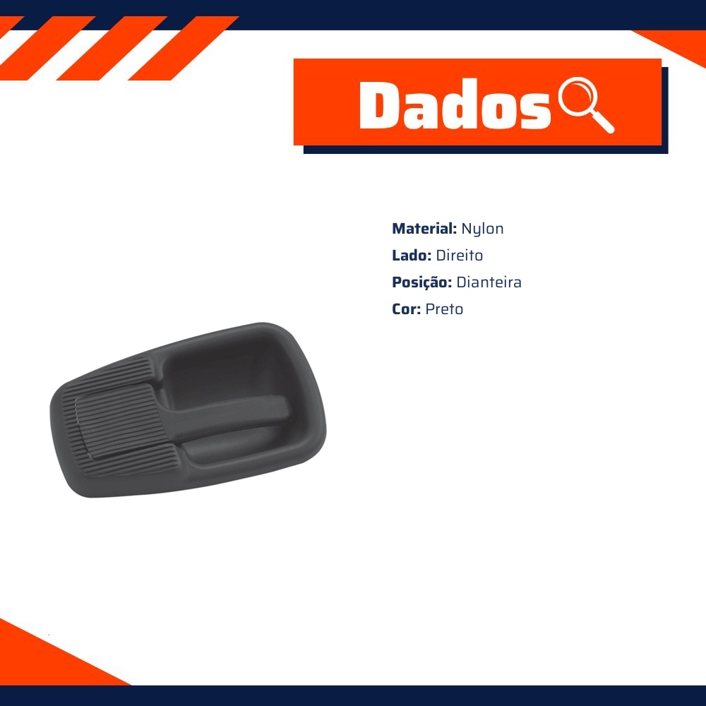 Maçaneta Interna da Porta para Volkswagen Brasilia e Fusca - Universal Automotive - 22276