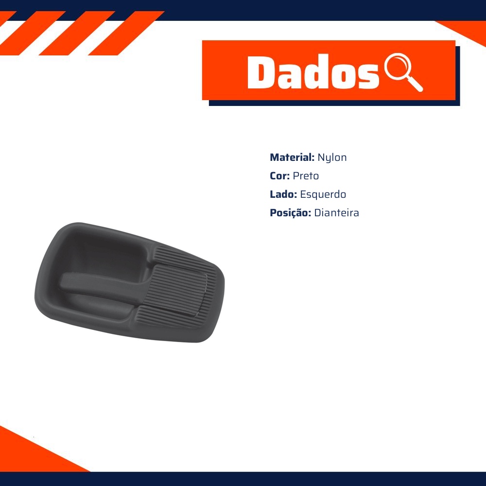 Maçaneta Interna da Porta para Volkswagen Brasilia e Fusca - Universal Automotive - 22277