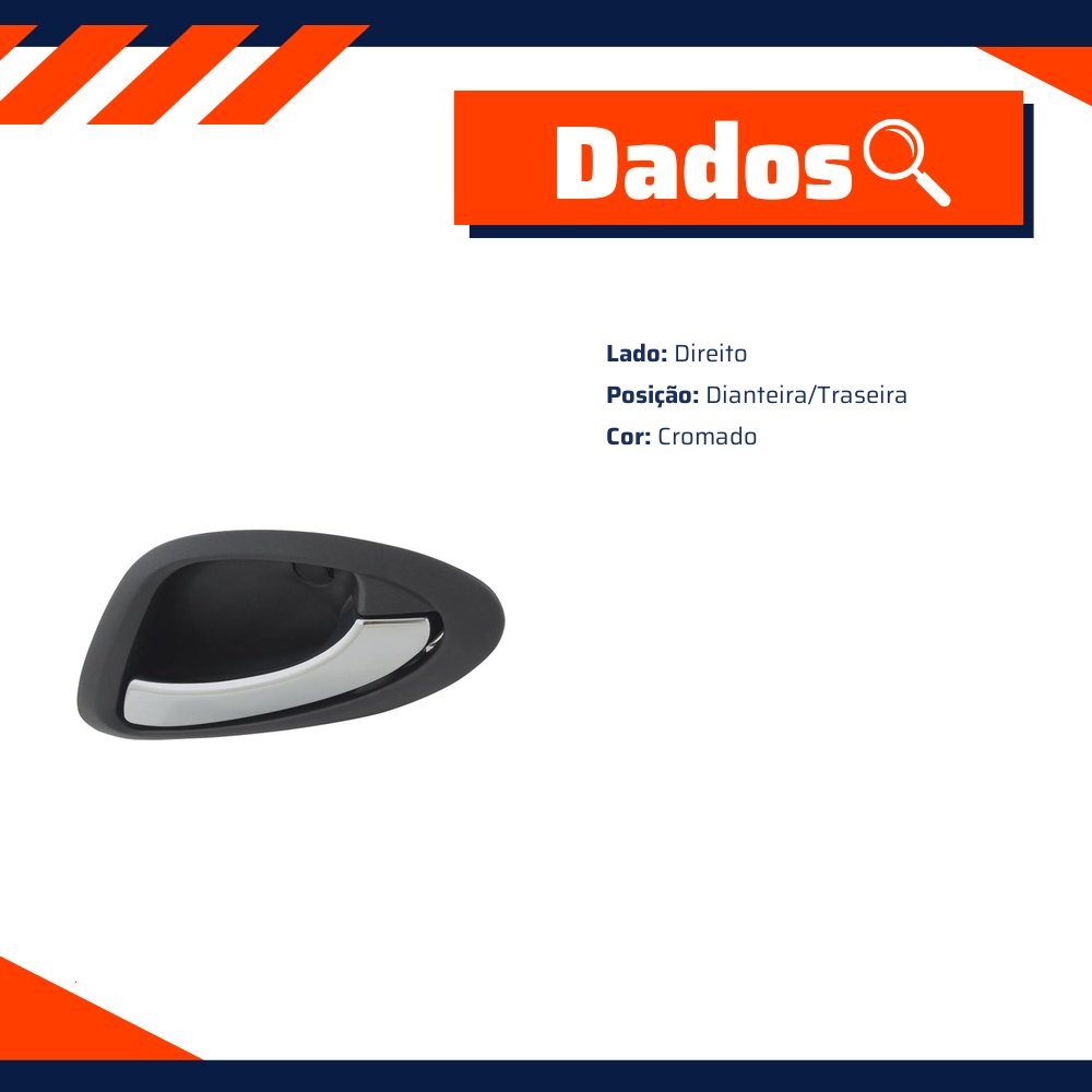 Maçaneta Interna da Porta para Honda FIT - Universal Automotive - 13460
