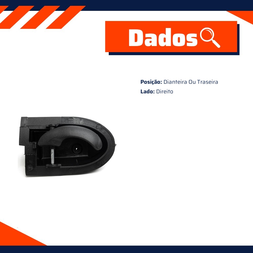 Maçaneta Interna da Porta para Ford Courier e Fiesta - Universal Automotive - 30578
