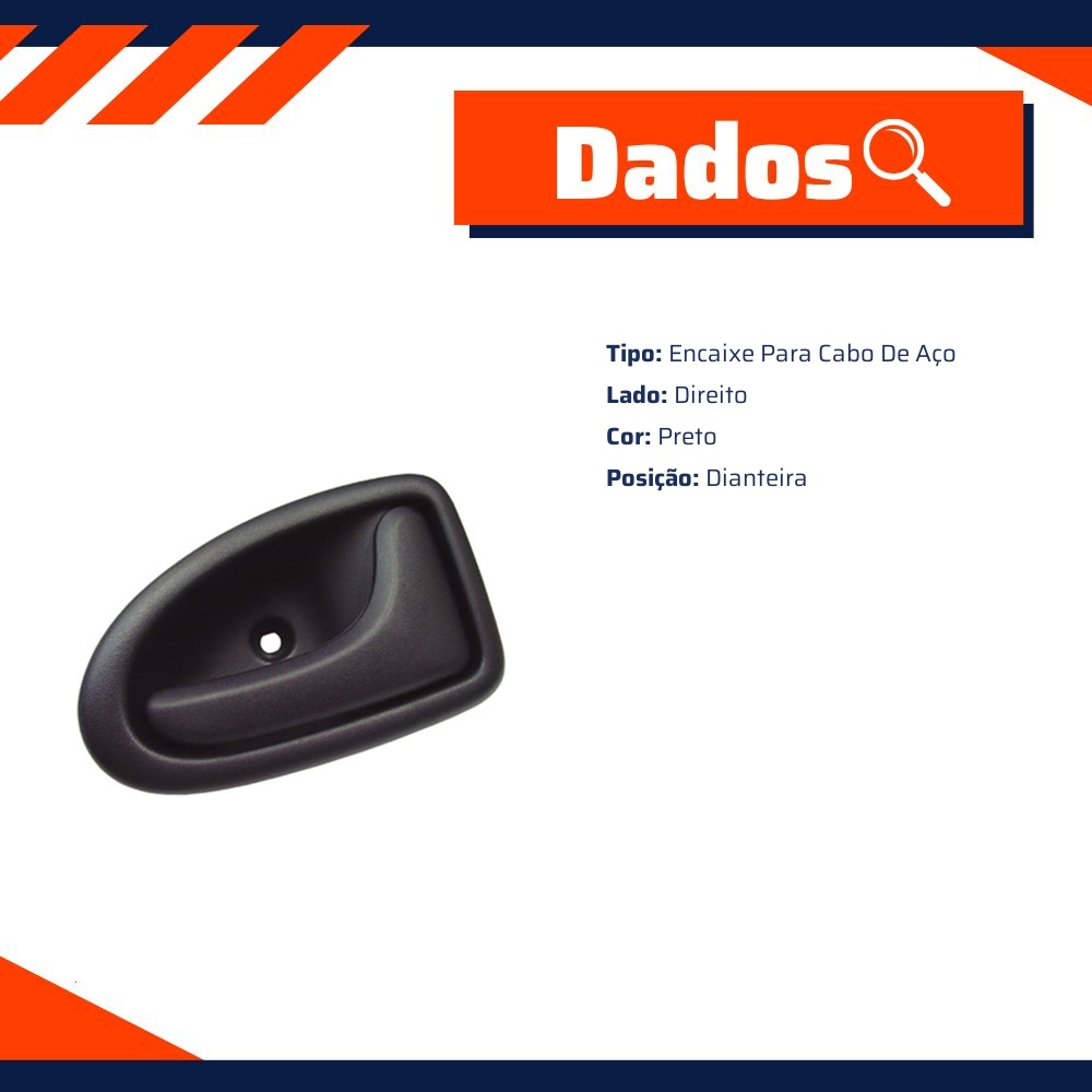 Maçaneta Interna da Porta para Renault Master - Universal Automotive - 11674
