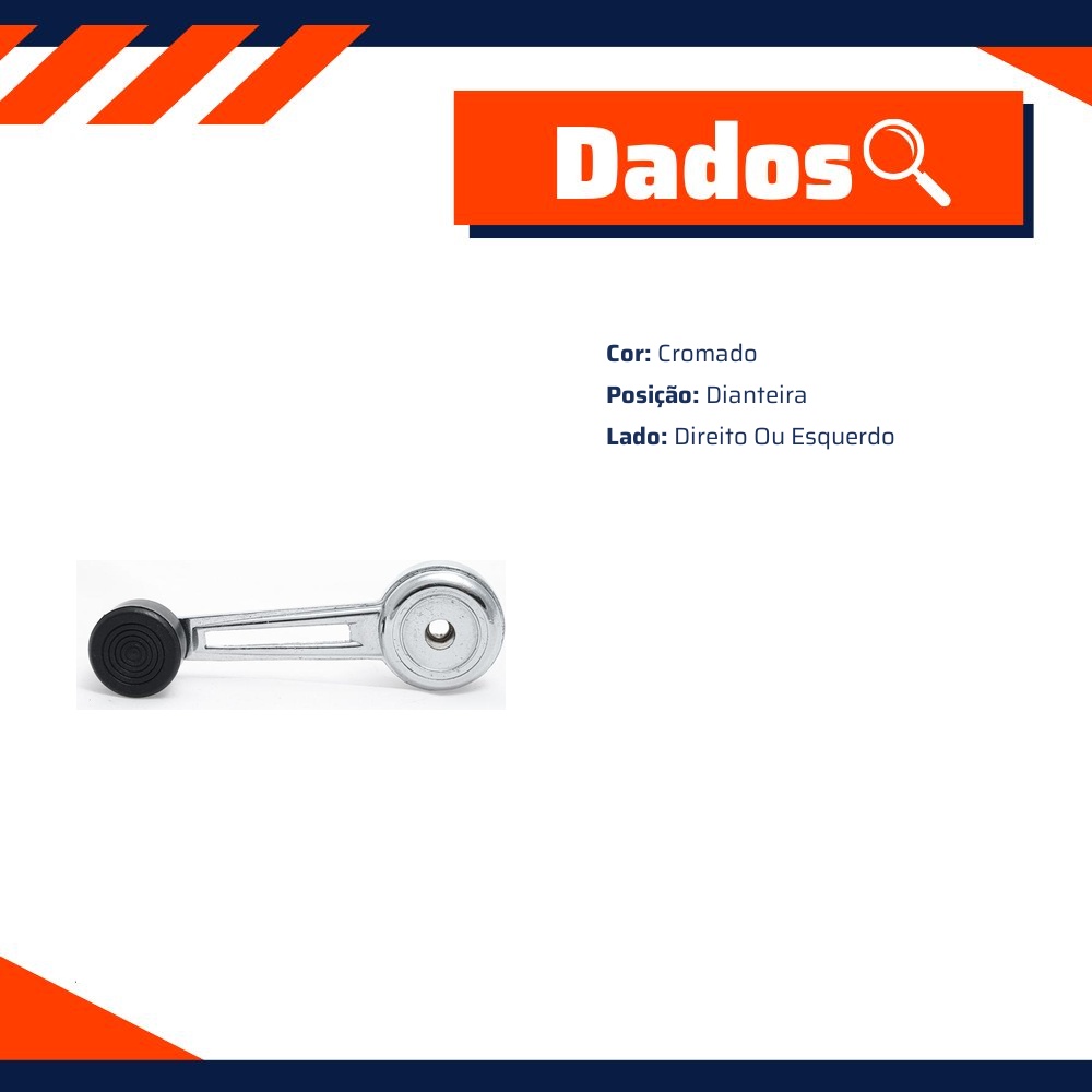 Manivela Reguladora do Vidro para Ford Belina e Corcel - Universal Automotive - 30106