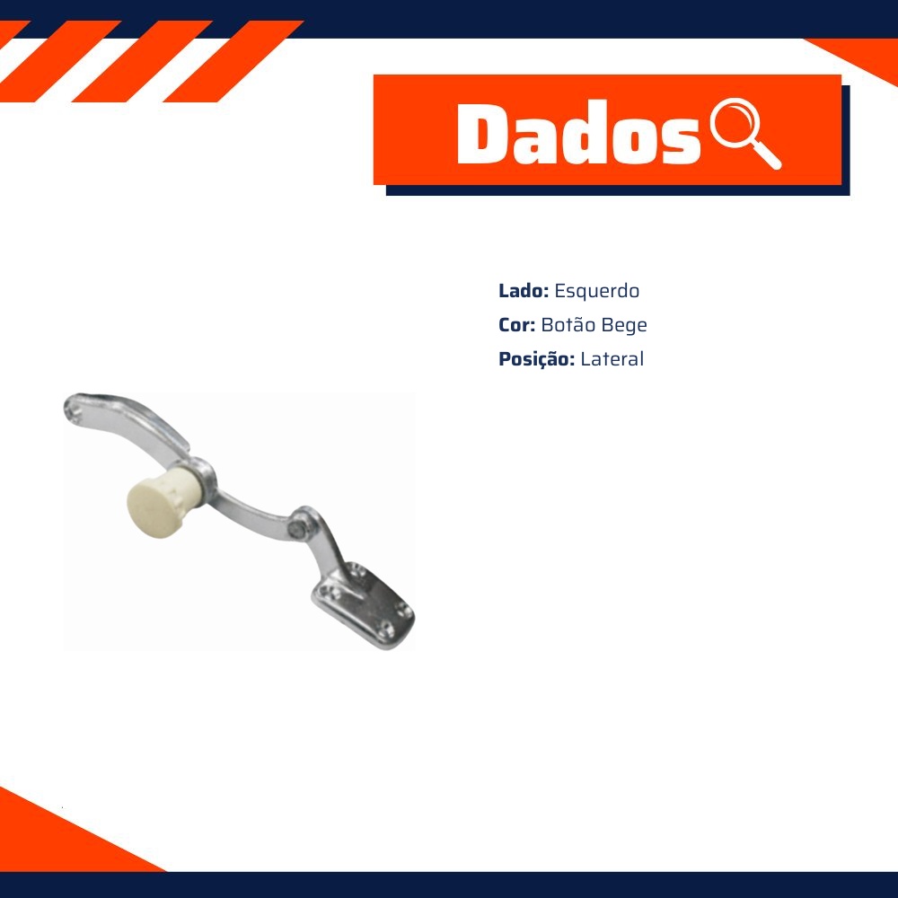 Trinco da Janela Basculante Lateral para Volkswagen Fusca - Universal Automotive - 21489