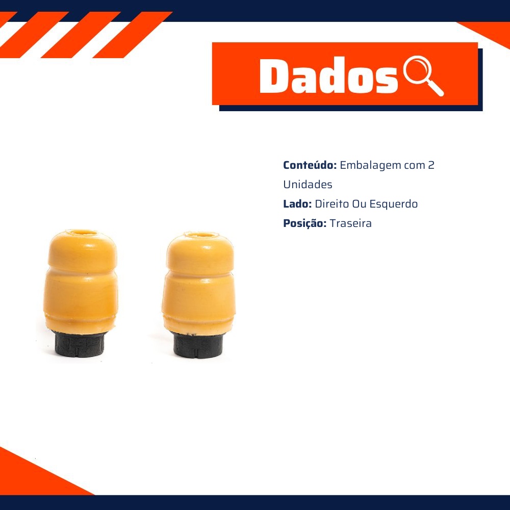 Par de Kit de Batente do Amortecedor para Peugeot Hoggar - Amortex - 34404