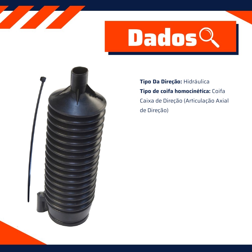 Kit de Coifa da Caixa de Direção para Chevrolet Meriva - Amortex - 35937