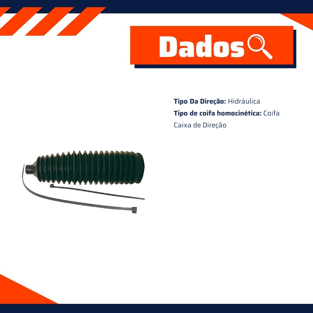 Kit de Coifa da Caixa de Direção para Chevrolet Vectra GT - Amortex - 35938