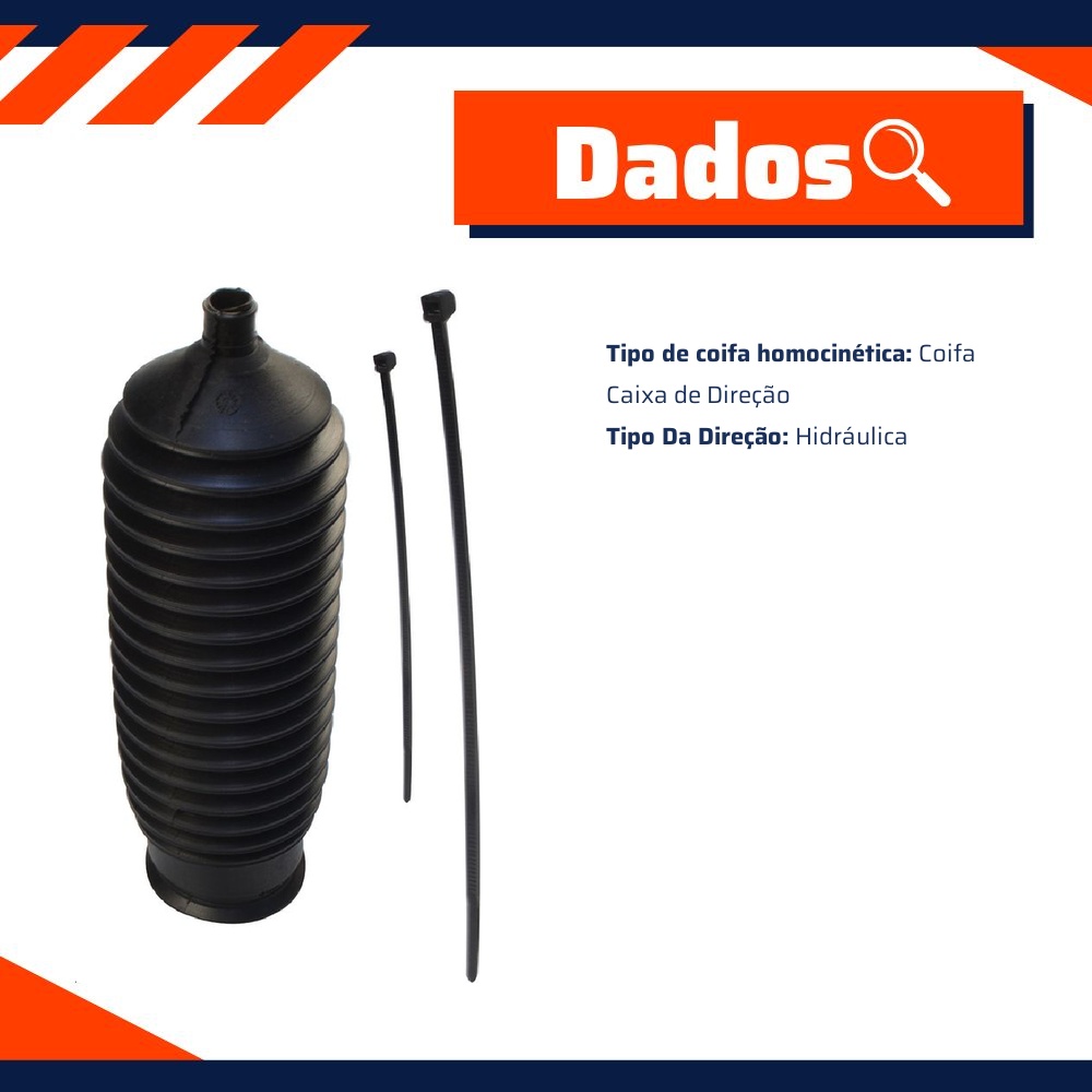 Kit de Coifa da Caixa de Direção para Peugeot 306 - Amortex - 35947