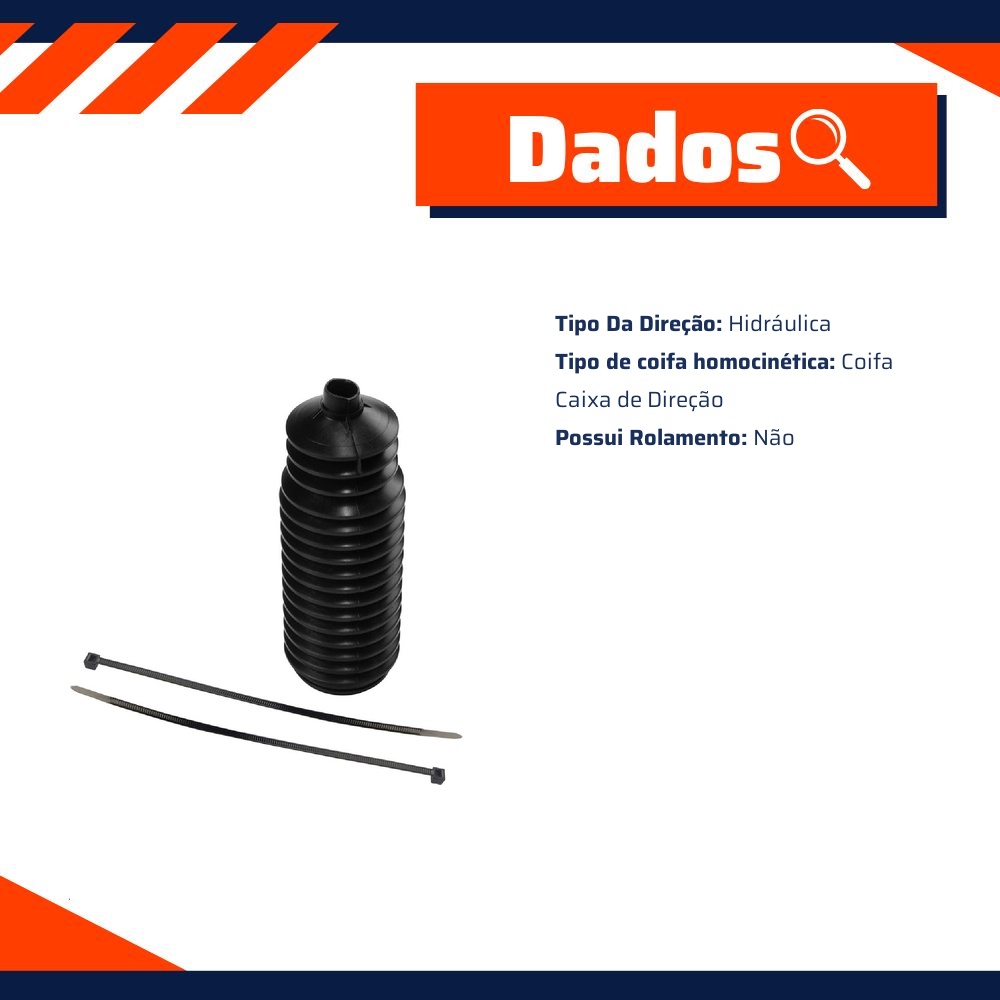 Kit de Coifa da Caixa de Direção para Chevrolet Vectra - Amortex - 35053