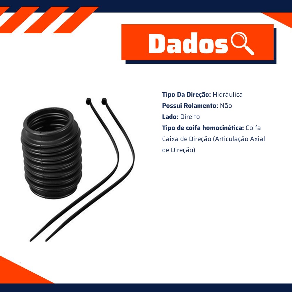Kit de Coifa da Caixa de Direção para Citroen ZX - Amortex - 35080