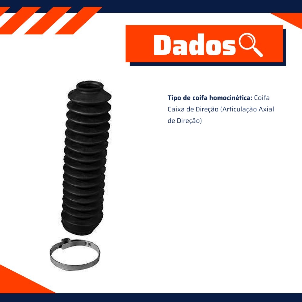 Kit de Coifa da Caixa de Direção para Volkswagen Santana - Amortex - 35051