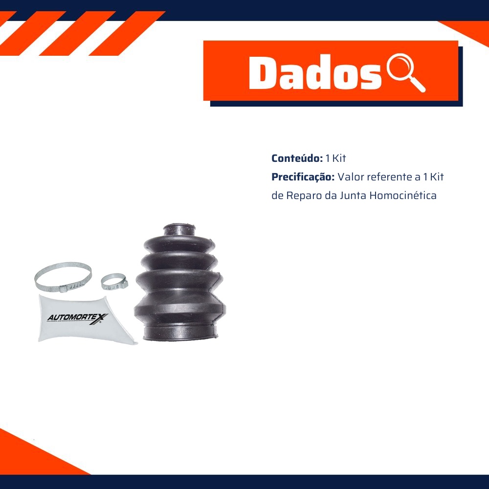 Kit de Coifa da Homocinética para Chevrolet Meriva e Montana - Amortex - 35951