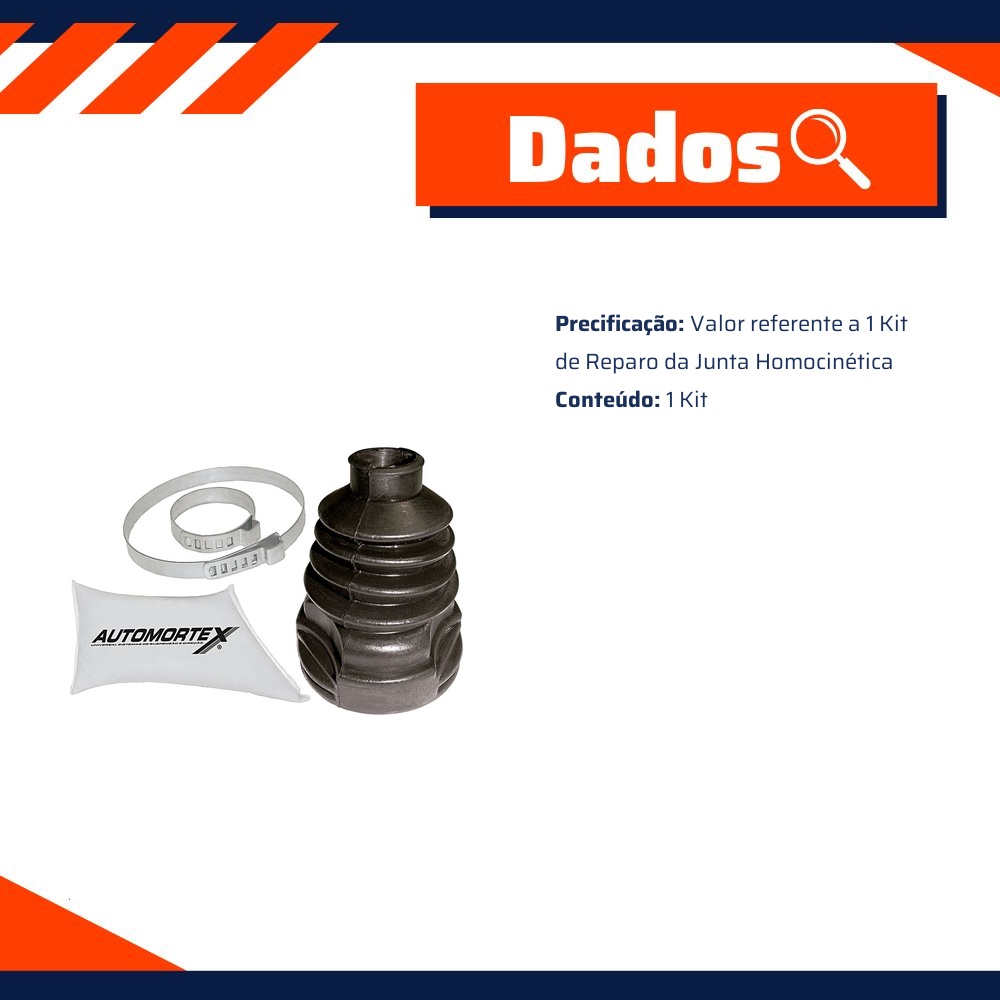 Kit de Coifa da Homocinética para Renault Duster - Amortex - 35955