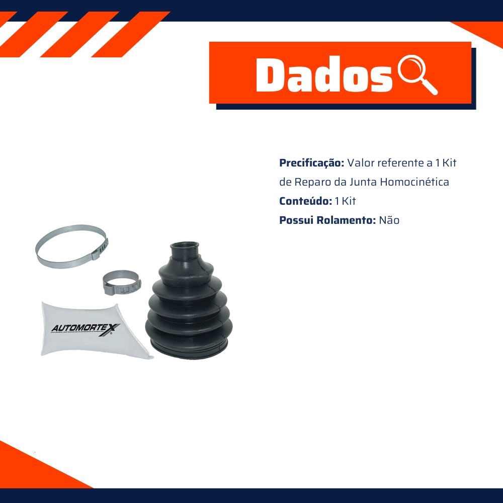 Kit de Coifa da Homocinética para Chevrolet Prisma - Amortex - 35975