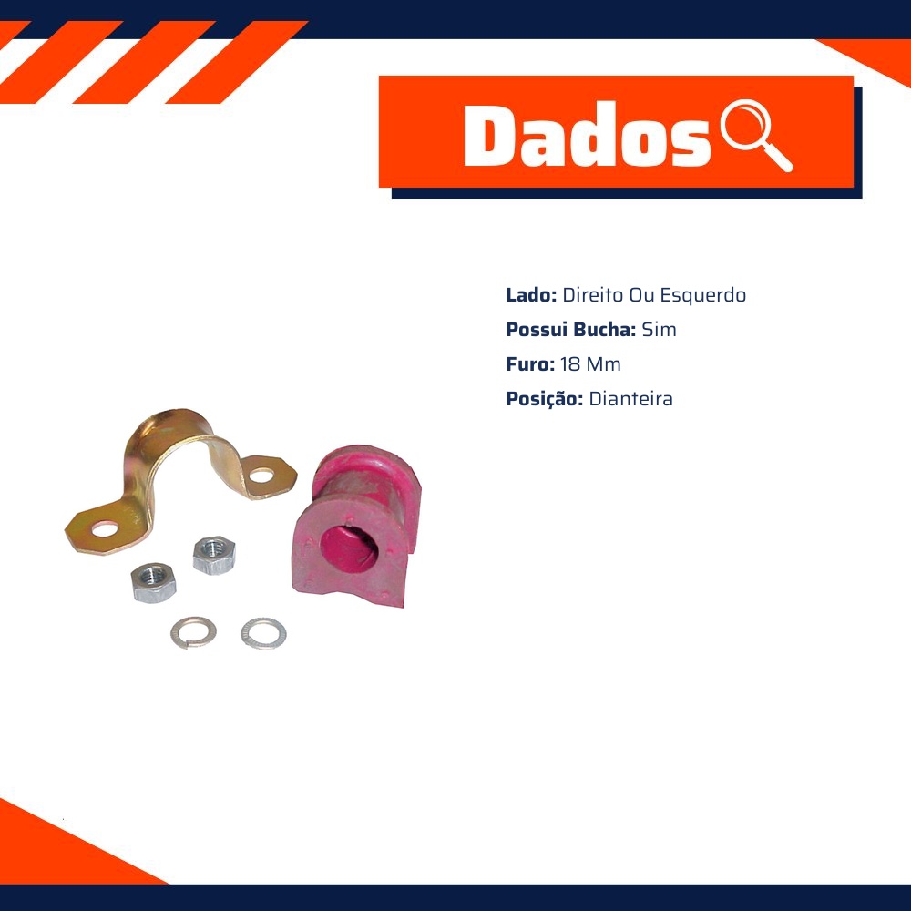 Kit de Reparo da Barra Estabilizadora para Fiat Uno - Amortex - 35566