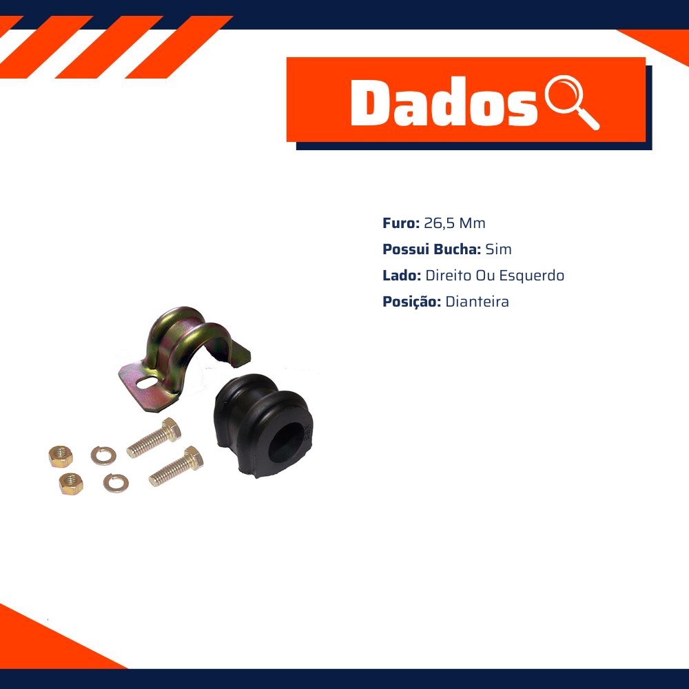 Kit de Reparo da Barra Estabilizadora para Hyundai Santa Fé - Amortex - 35643