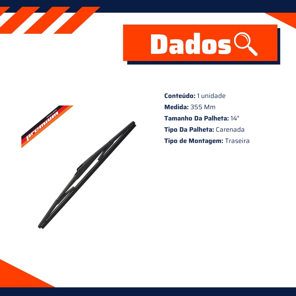 Palheta do Limpador para Hyundai Santa Fé - Micro - 80292