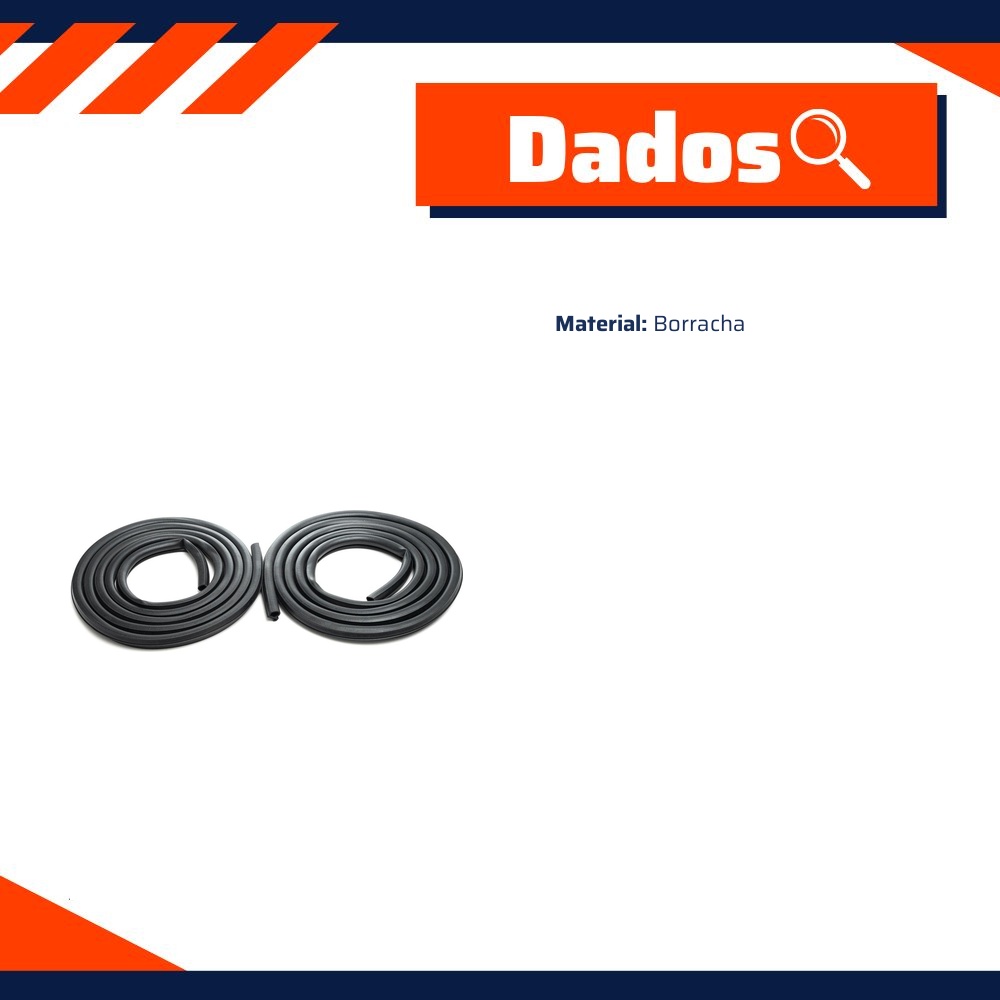 Par de Borrachas da Porta para Chevrolet Chevy 500 e Veraneio - Uniflex - 37930