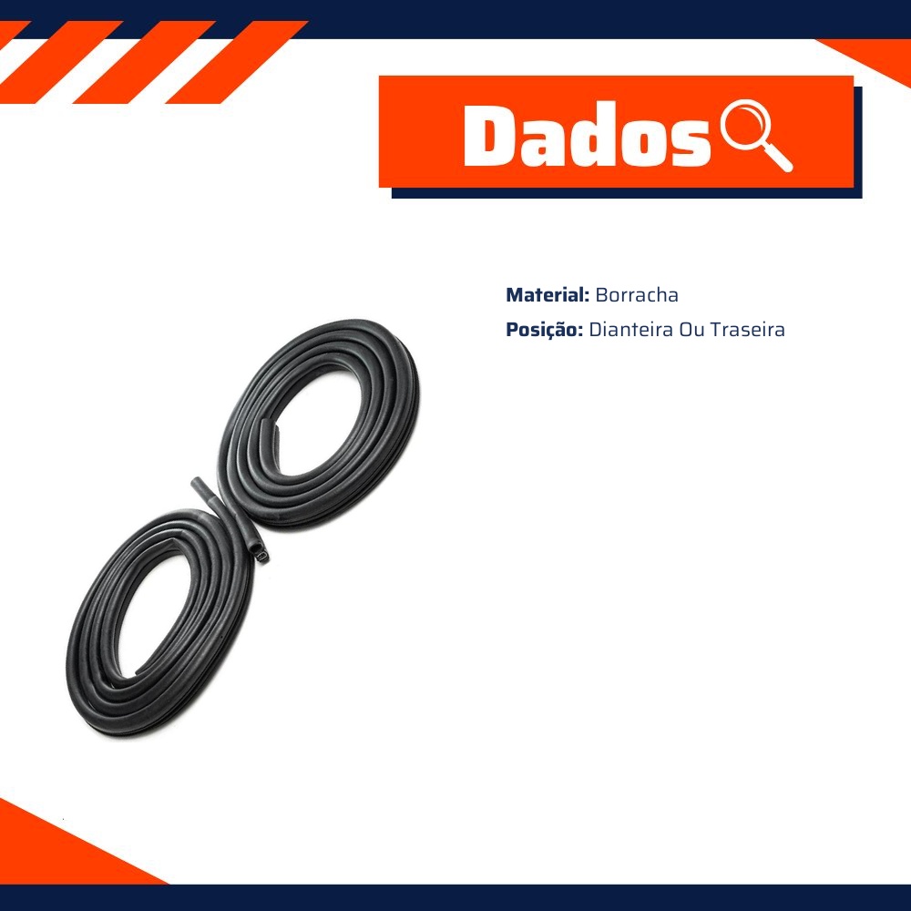 Par de Borrachas da Porta para Ford Fiesta e Fiesta Sedan - Uniflex - 38523