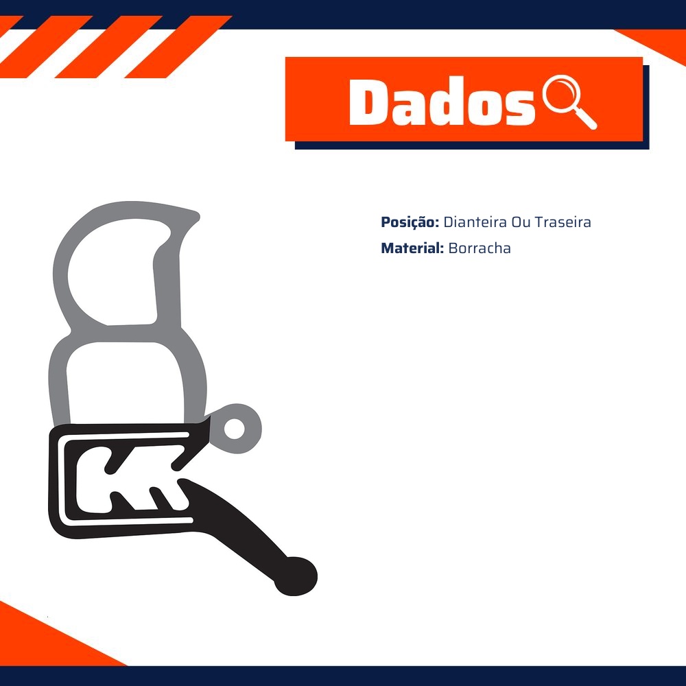 Par de Borrachas da Porta para Ford Courier - Uniflex - 38537