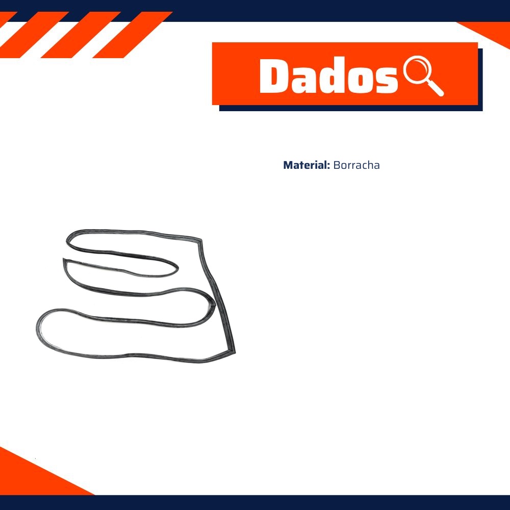 Par de Borrachas da Porta para Mercedes-Benz L 608 D e LO-708 - Uniflex - 39277