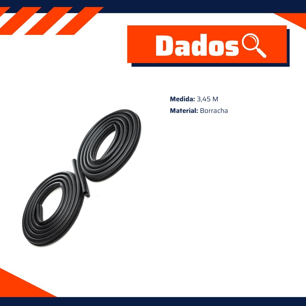 Par de Borrachas da Porta para Ford Fiesta e Fiesta Sedan - Uniflex - 36523