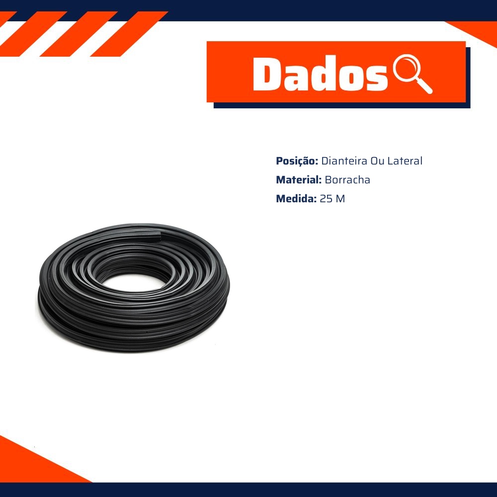 Rolo de Borracha da Porta 25 metros - Uniflex - 39279