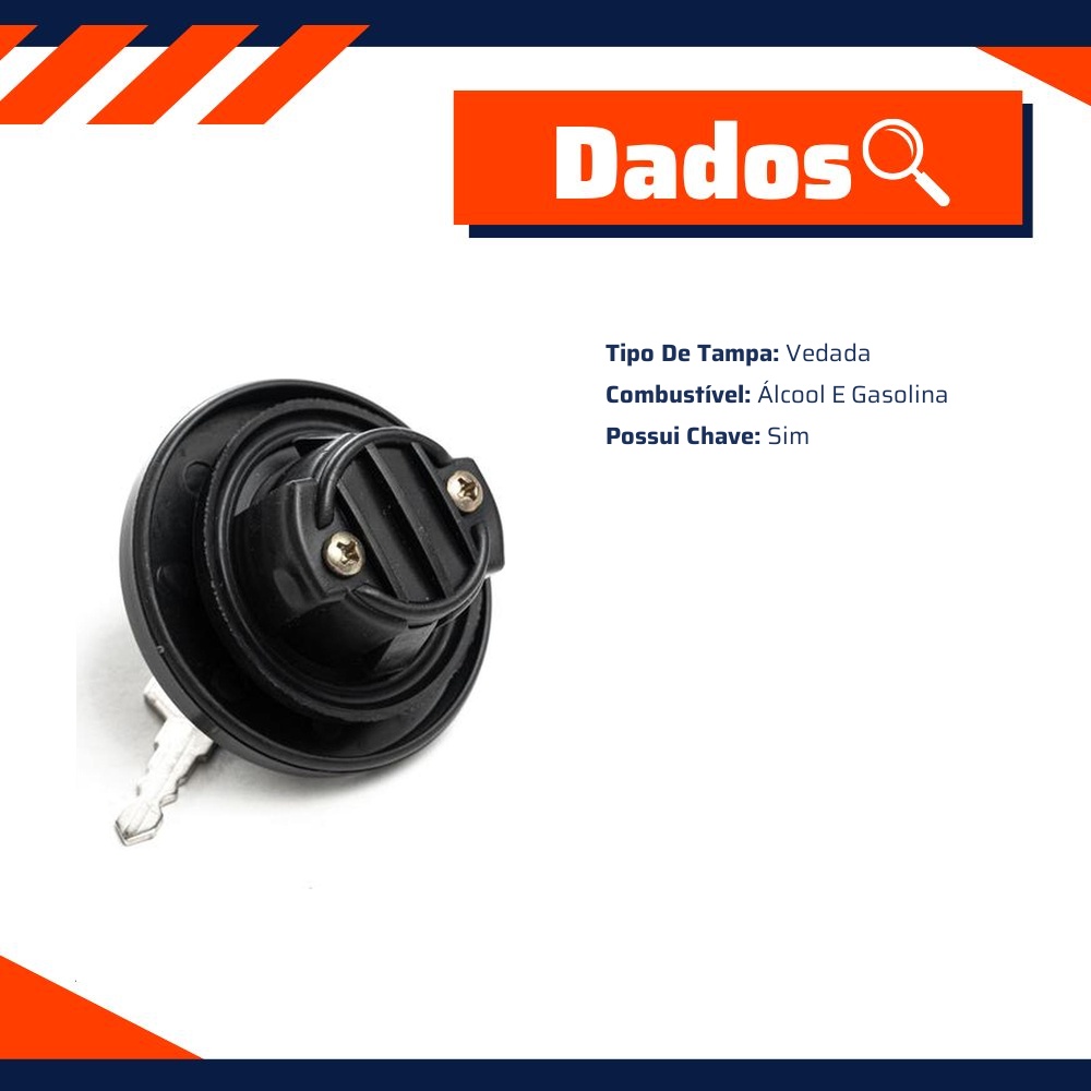 Tampa de Combustível para Chevrolet Space Van e Hyundai Accent - Unick - 10200