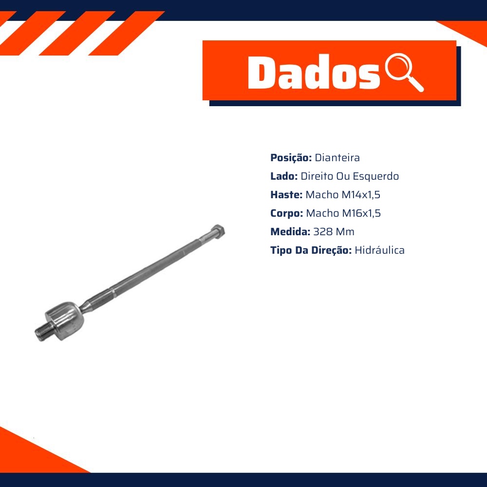 Terminal Axial para Hyundai Elantra e KIA Cerato - Amortex - 68293