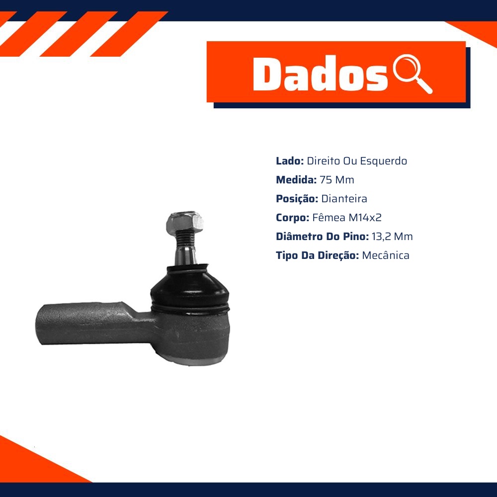 Terminal de Direção para Chevrolet Corsa e Corsa Sedan - Amortex - 33024