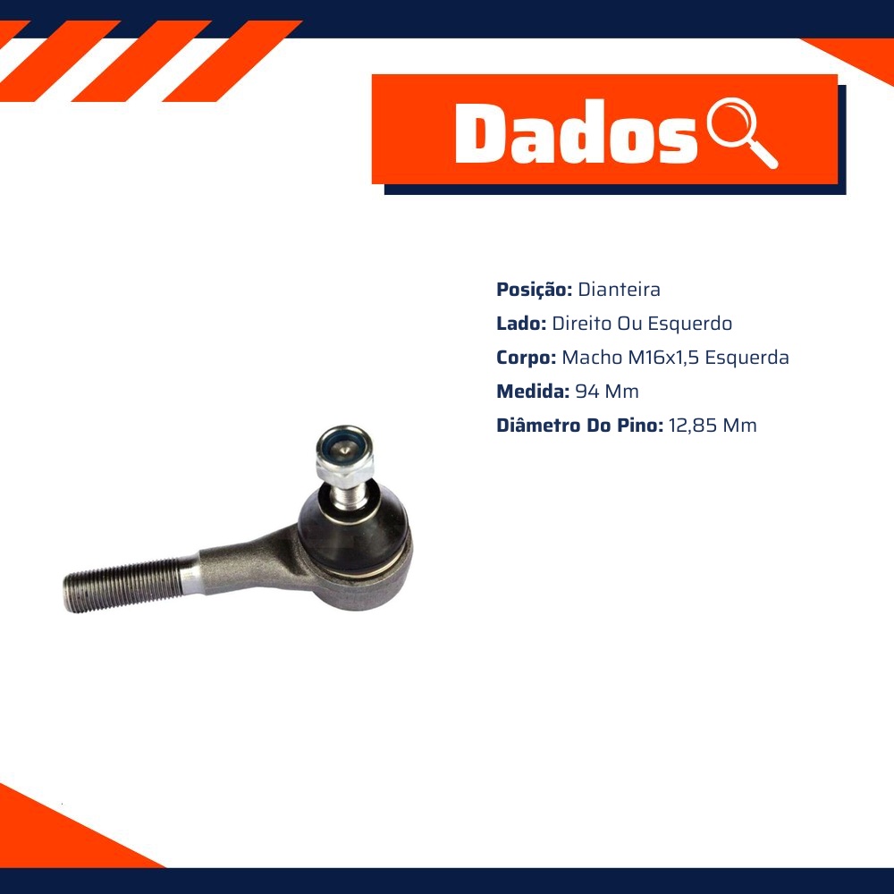 Terminal de Direção para Hyundai Terracan - Amortex - 33161