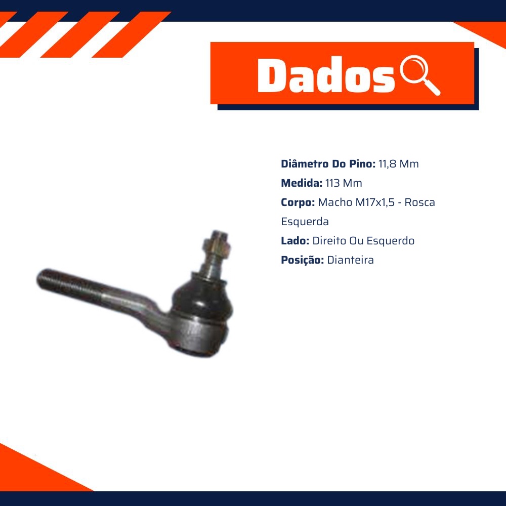 Terminal de Direção para Toyota Hilux - Amortex - 33258