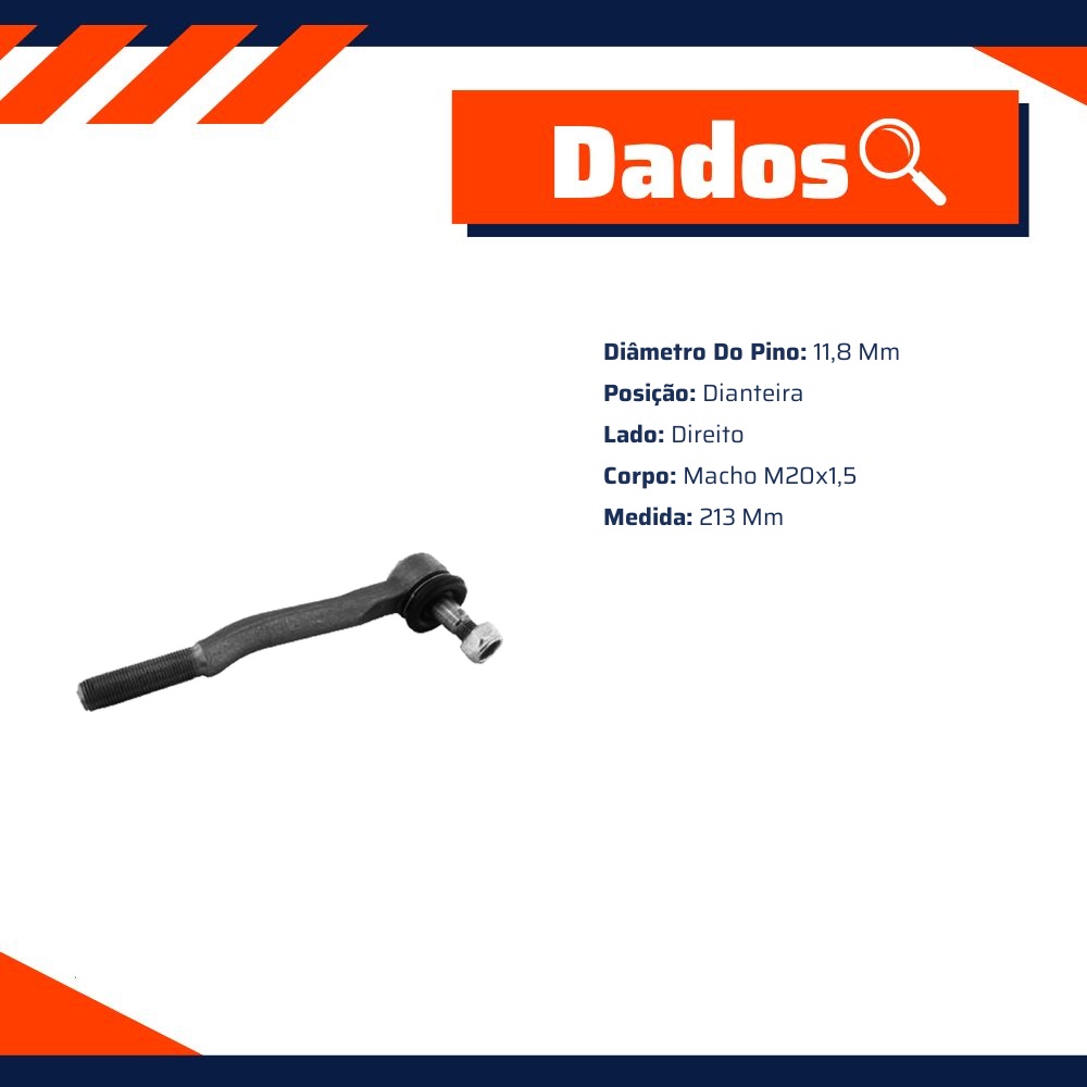Terminal de Direção para Toyota Hilux - Amortex - 33080