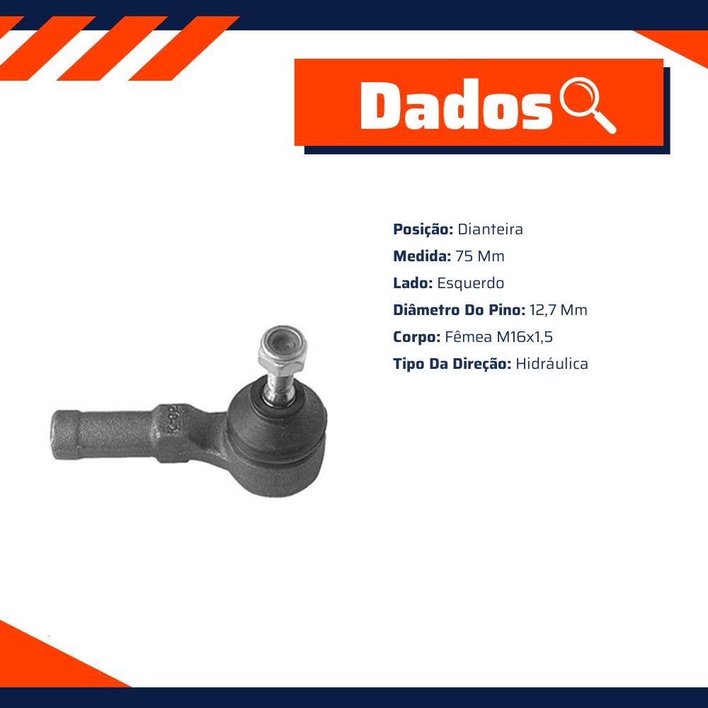 Terminal de Direção para Ford Mondeo - Amortex - 33077