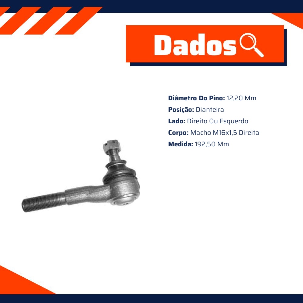 Terminal de Direção para Mitsubishi L200 - Amortex - 33196