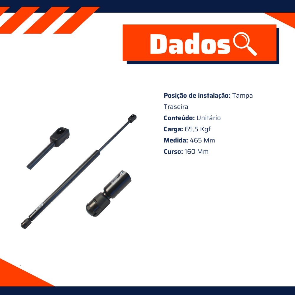 Amortecedor Mola a Gás da Tampa Traseira para Ford Focus - Amortex - 96324