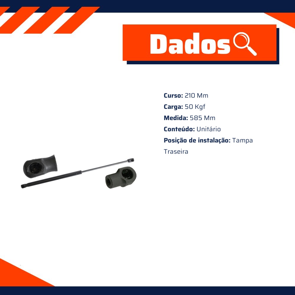 Amortecedor Mola a Gás da Tampa Traseira para Chevrolet Captiva - Amortex - 96539