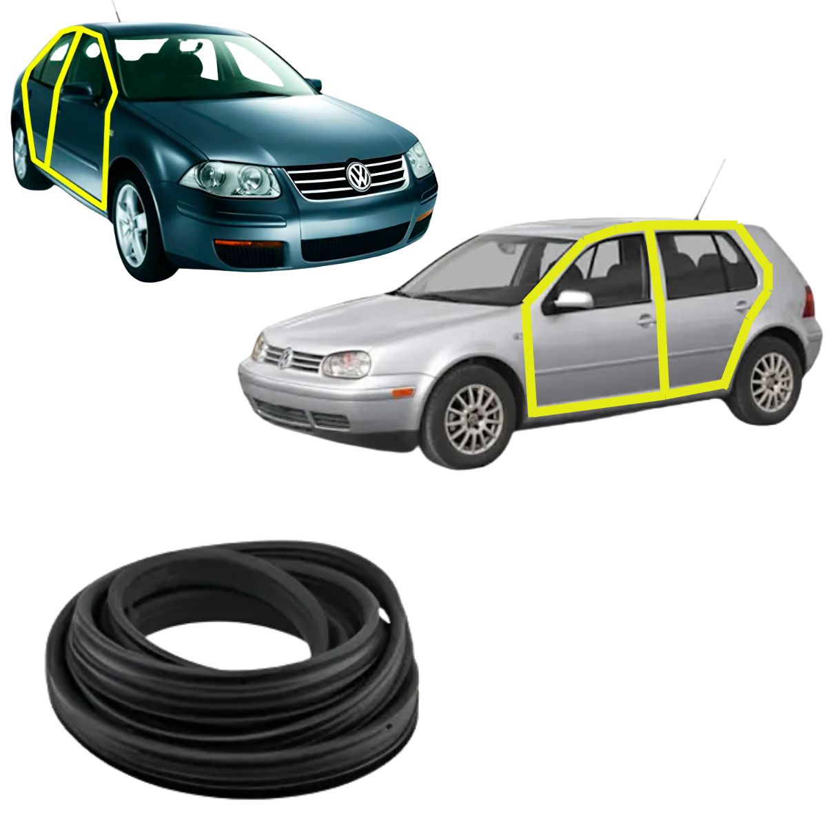 Borracha da Porta para Volkswagen Bora e Golf - Uniflex - 37920