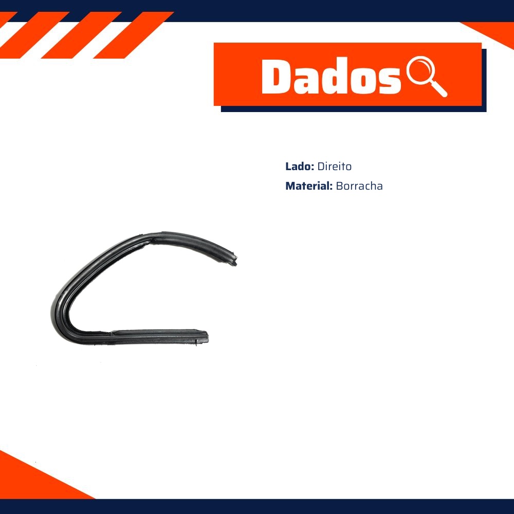 Borracha do Quebra-Vento para Volkswagen Fusca - Uniflex - 37461