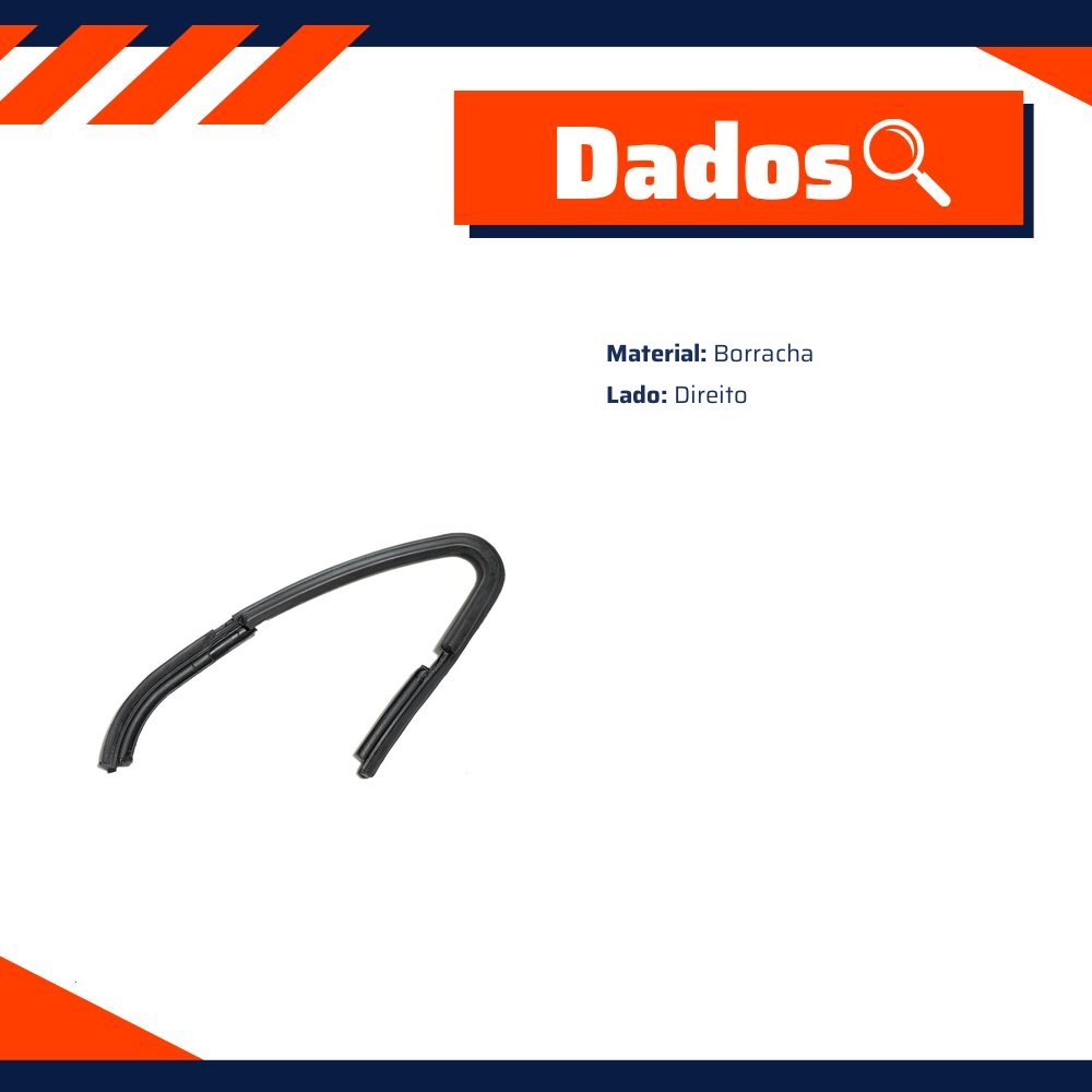 Borracha do Quebra-Vento para Volkswagen Variant - Uniflex - 37471
