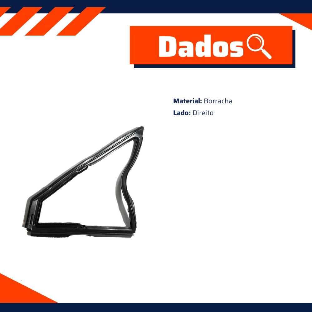 Borracha do Quebra-Vento para Volkswagen Santana - Uniflex - 37481
