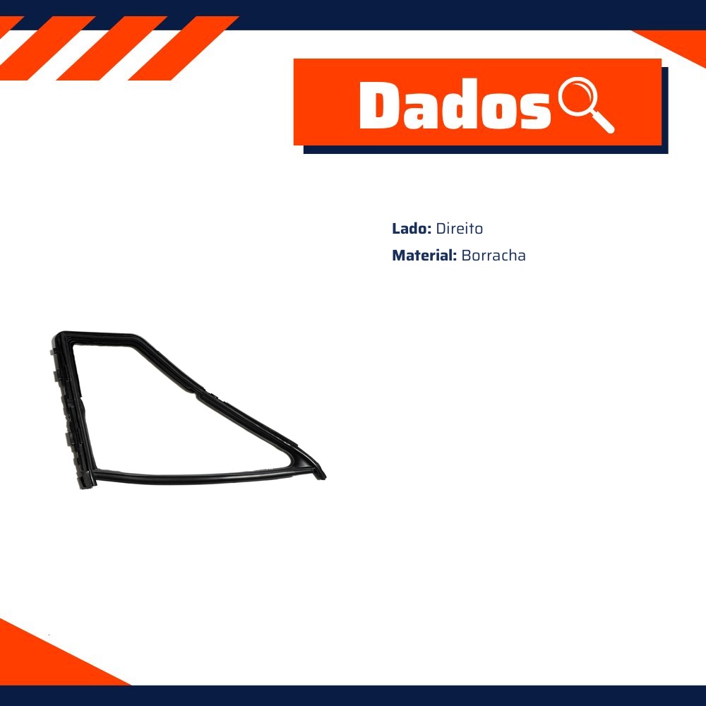 Borracha do Quebra-Vento para Chevrolet Monza e Monza Hatch - Uniflex - 38017